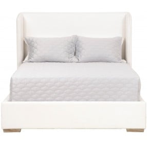 Stewart LiveSmart Peyton Pearl Queen Upholstered Panel Bed