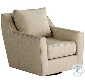 Sugarshack Oatmeal Recessed Arm Swivel Glider Chair