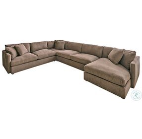 Maddox Cocoa 4 Piece RAF Sectional