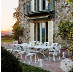 Summertime White Stackable Outdoor Chair Set of 4