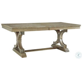 Sonoma Taupe Gray Extendable Rectangular Trestle Dining Table