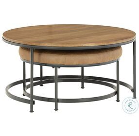 Drezmoore Light Brown And Black Nesting Occasional Table Set