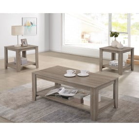 Barry Distressed Dark Taupe Rectangular Cocktail Table