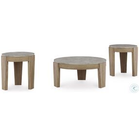 Guystone Light Brown Occasional Table Set of 3