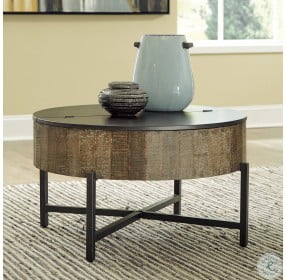 Nashbryn Gray And Brown Coffee Table