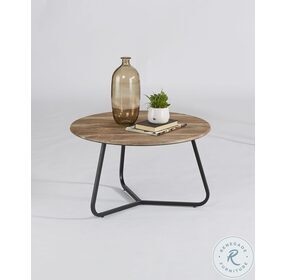 Finley Yukon And Black Metal Cocktail Table