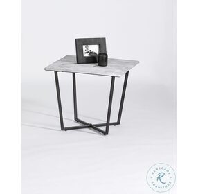 Wren Industrial And Black Metal End Table