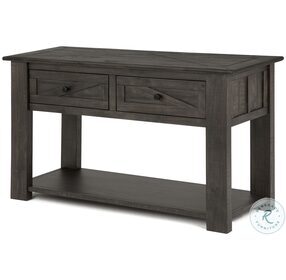 Garrett Weathered Charcoal Wood Rectangular Sofa Table