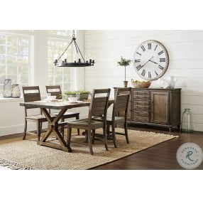 Farmhouse Chic Brindle Dining Table