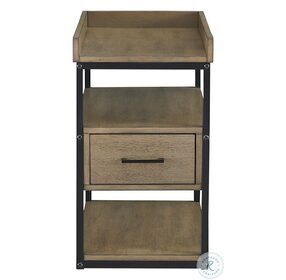 T400-10 Sienna And Black Chairside Table