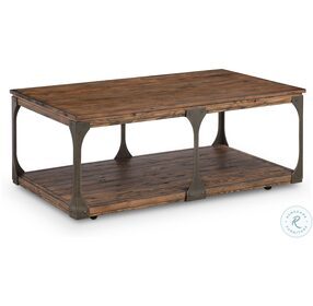 Montgomery Bourbon and Aged Iron Rectangular Cocktail Table