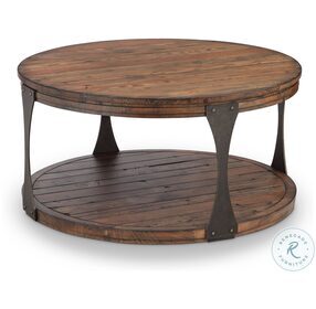 Montgomery Bourbon and Aged Iron Round Cocktail Table