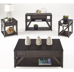 Consort Distressed Midnight Chairside Table