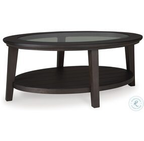 Celamar Dark Brown Oval Occasional Table Set