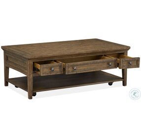 Bay Creek Toasted Nutmeg Rectangle Castered Cocktail Table