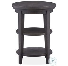 Westley Falls Graphite Round Accent Table