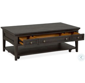 Westley Falls Graphite Rectangle Castered Cocktail Table