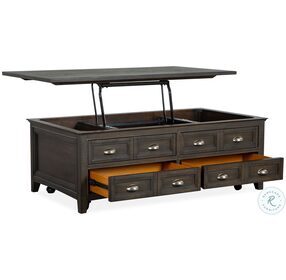 Westley Falls Graphite Lift Top Storage Castered Cocktail Table