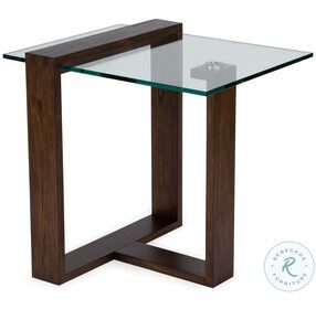Bristow Acorn Glass Rectangular End Table