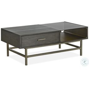 Fulton Smoke Anthracite And Pewter Lift Top Occasional Table Set