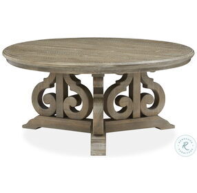 Tinley Park Dovetail Grey Round Cocktail Table