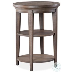 Paxton Place Dovetail Grey Round Accent Table
