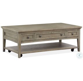 Paxton Place Dovetail Grey Rectangle Castered Occasional Table Set