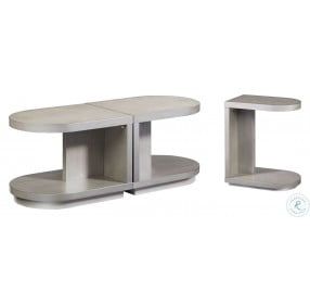 Augustine II Distressed Pearlized Gray Bunching Cocktail Table