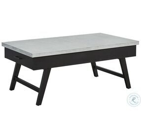 Jackson II Concrete Gray And Black Lift Top Occasional Table Set
