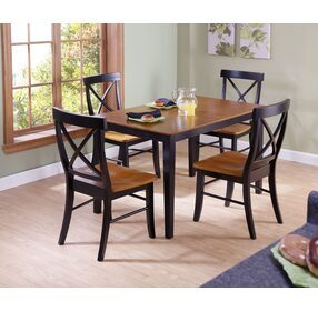 Dining Essentials Black Cherry 48" Rectangular Dining Table with Shaker Legs