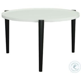 Harlowe Black And White Round Cocktail Table