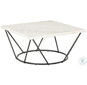 Vancent White And Black Square Occasional Table Set