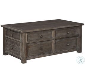Wyndahl Rustic Brown Lift Top Occasional Table Set