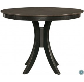 Cosmopolitan Coal and Black Siena 48" Round Counter Height Dining Room Set