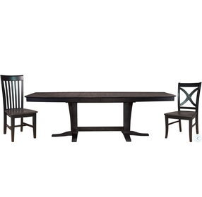 Cosmopolitan Black and Coal Verona Dining Chair Set of 2