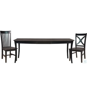 Cosmopolitan Black and Coal Ava Dining Chair Set of 2