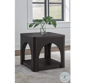 Yellink French Black Square End Table