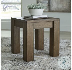 Rosswain Warm Brown Square End Table