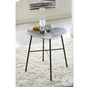 Laverford Chrome And Black End Table