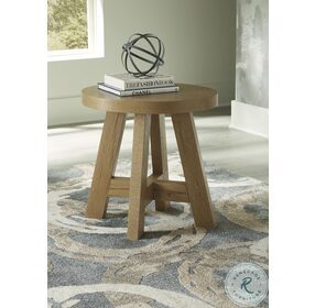 Brinstead Light Brown Oval End Table