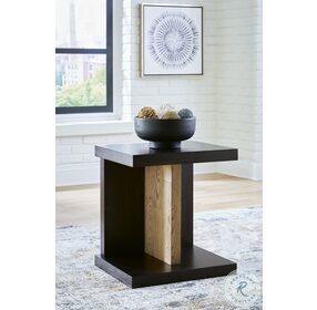 Kocomore Dark Warm Brown And Natural Chairside Table