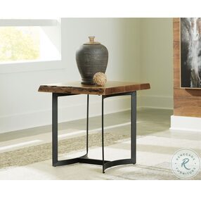 Fortmaine Brown And Black End Table