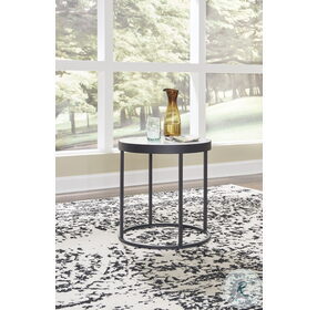 Windron Black And White End Table
