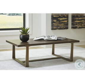 Balintmore Brown And Gold 32" Coffee Table