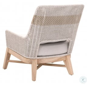 Tapestry Performance Pumice And Taupe White Flat Rope Outdoor Club Chair