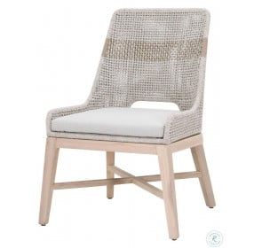 Woven Gray Tapestry Outdoor Dining Chair Set Of 2