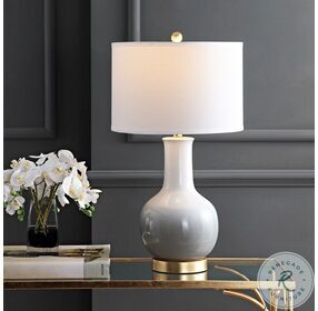 Alfio Grey and White Table Lamp