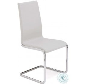 Aurora White Leather Dining Chair Set of 2
