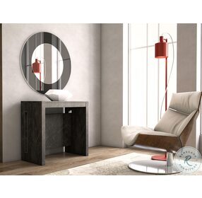 Erika Black Marbled Extendable Console Dining Table