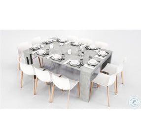 Elasto Gray Extendable Dining Table